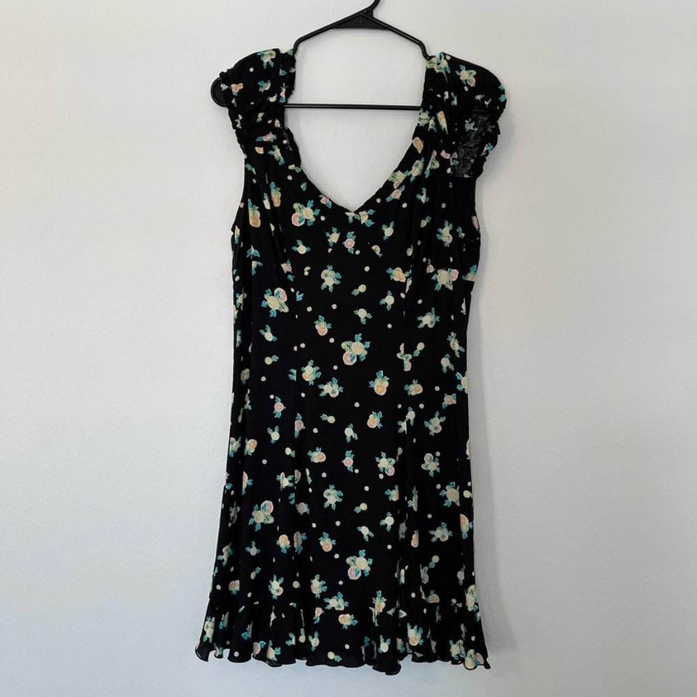Free People dress fruit pattern black